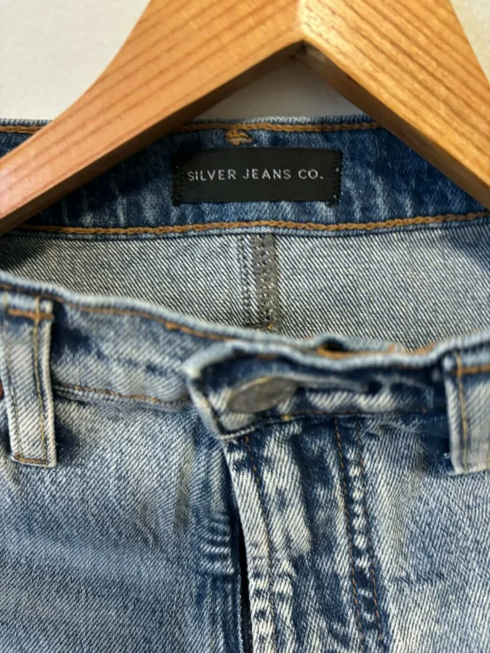Silver Jeans 90'S BAGGY LIGHT INDIGO DENIM SHORT - New - Size 25 - Picture 6 of 9